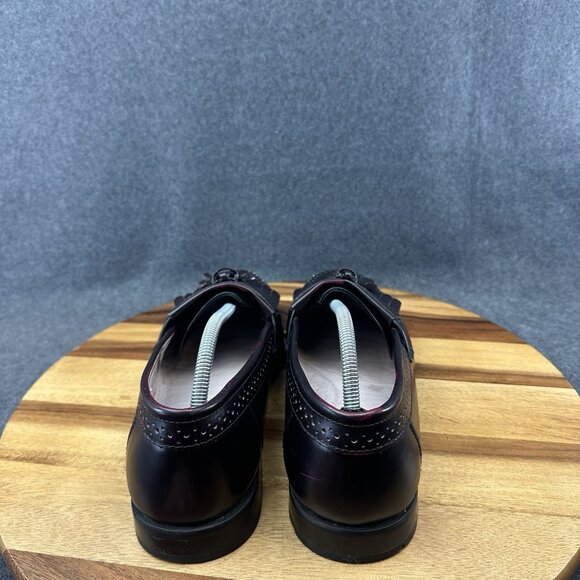 GH Bass & Co Grammer Loafers Dress Shoes Mens Size 12W Wide Burgundy Leather - Picture 6 of 10